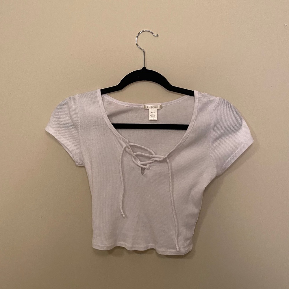 White crop top